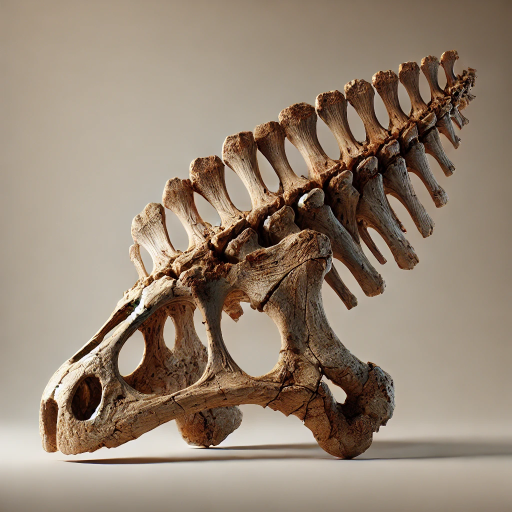 bone structure of a part of  Edmontosaurus