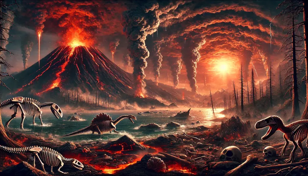 depicted image of end-Permian extinction