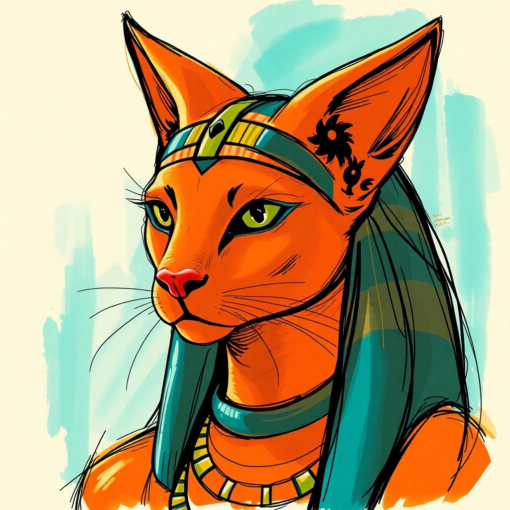  Bastet, the ancient Egyptian goddess of protection, pleasure and good health