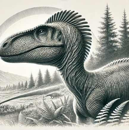 Sketch image of Lambeosaurini dinosaurs